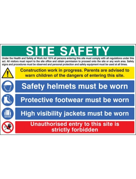 Site information sign rigid plastic version 1 Site Products